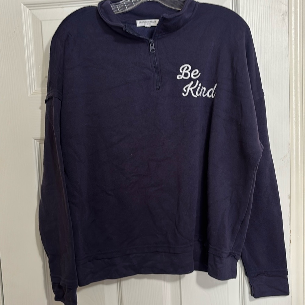 Be kind navy quarter zip
